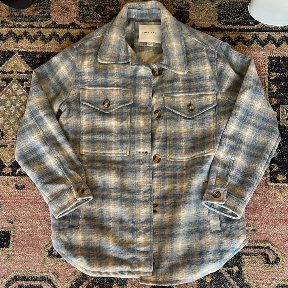 American Eagle shirt jacket plaid flannel